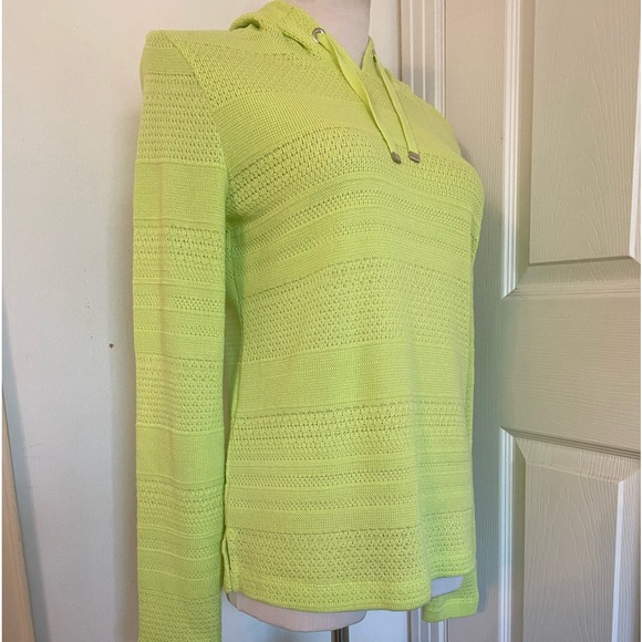 Dolcezza Lime Green Hooded Sweater - Picture 3 of 10